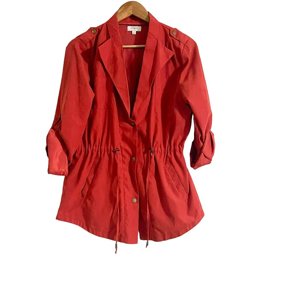 Umgee red Jacket 3/4 length sleeve cardigan, small